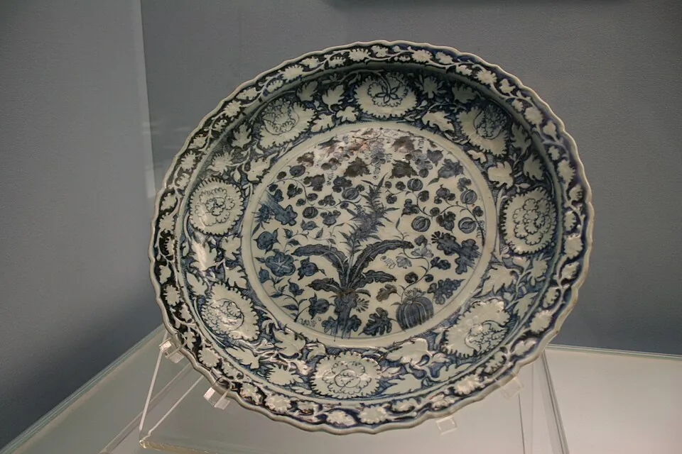 Yuan dynasty blue and white porcelain from Jingdezhen