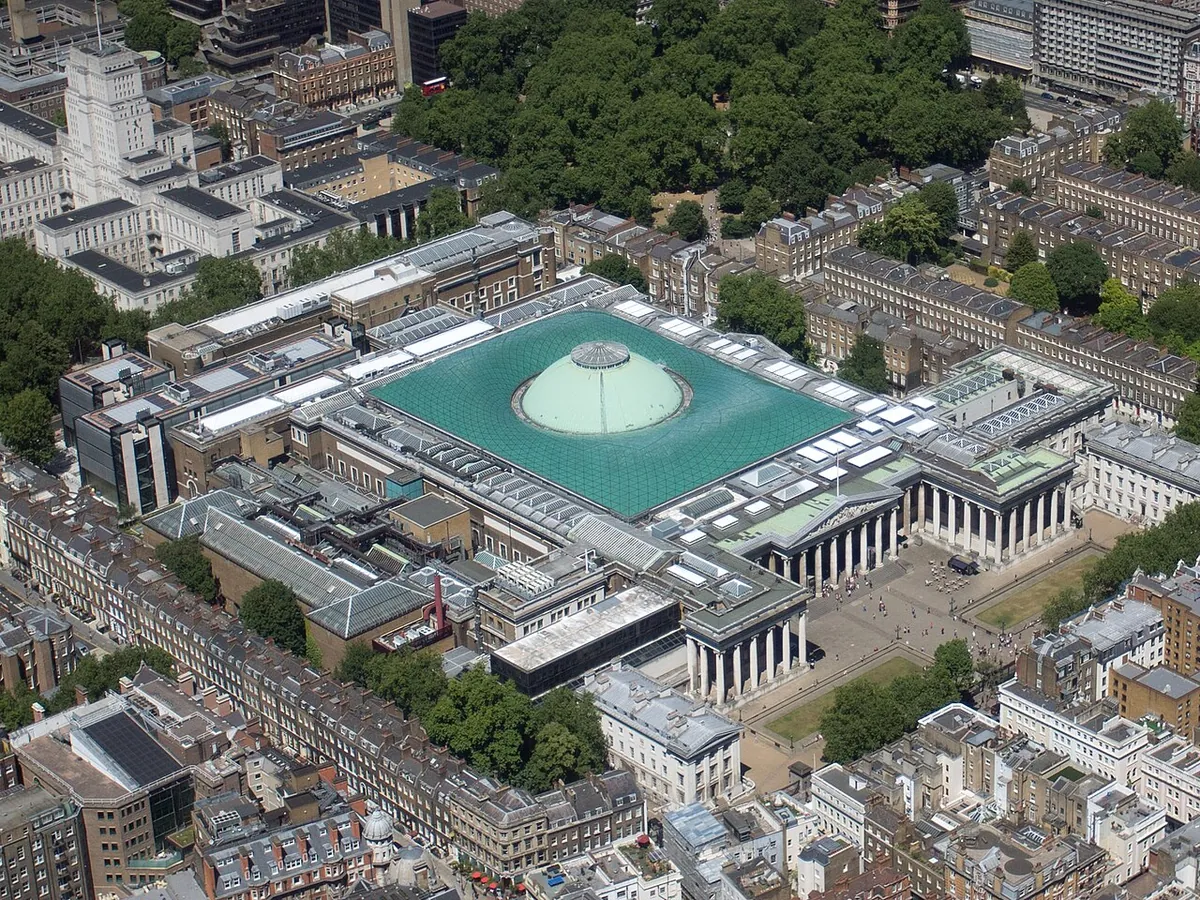 British Museum exterior in London, UK
